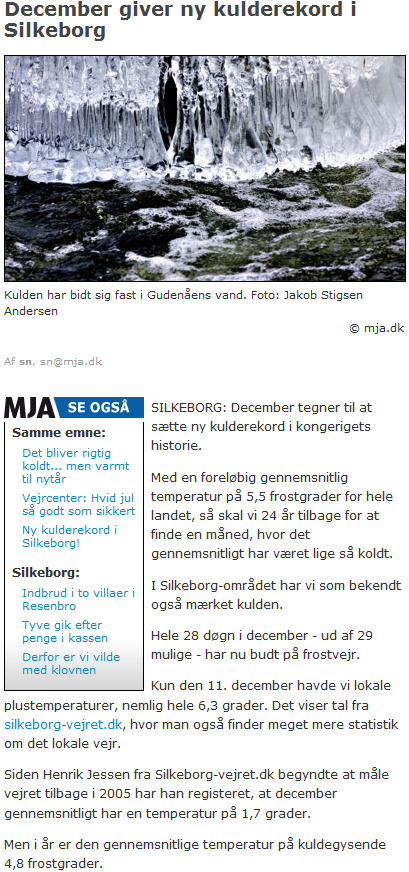 Artikel i Midtjyllands Avis