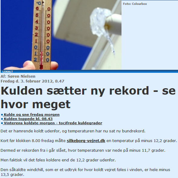 Article in Midtjyllands Avis