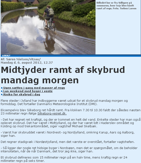 Article in Midtjyllands Avis
