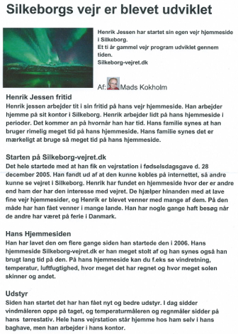 Article by Mads Kokholm, Buskelundskolen