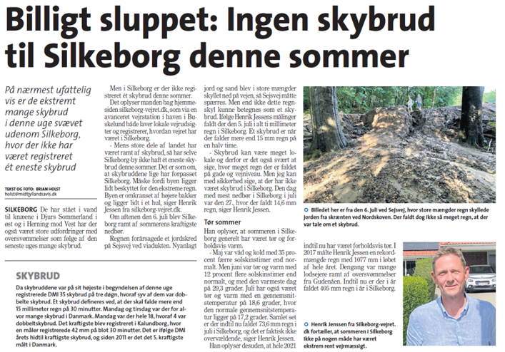 Article in Midtjyllands Avis